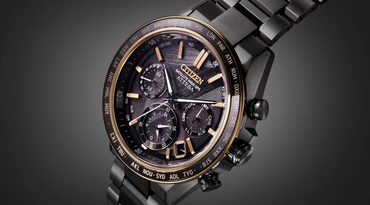 Women's Fio watches, three Fio watch models EG7081-51L, EG7122-04A and EG7128-59E stacked on top of each other on a yellow background