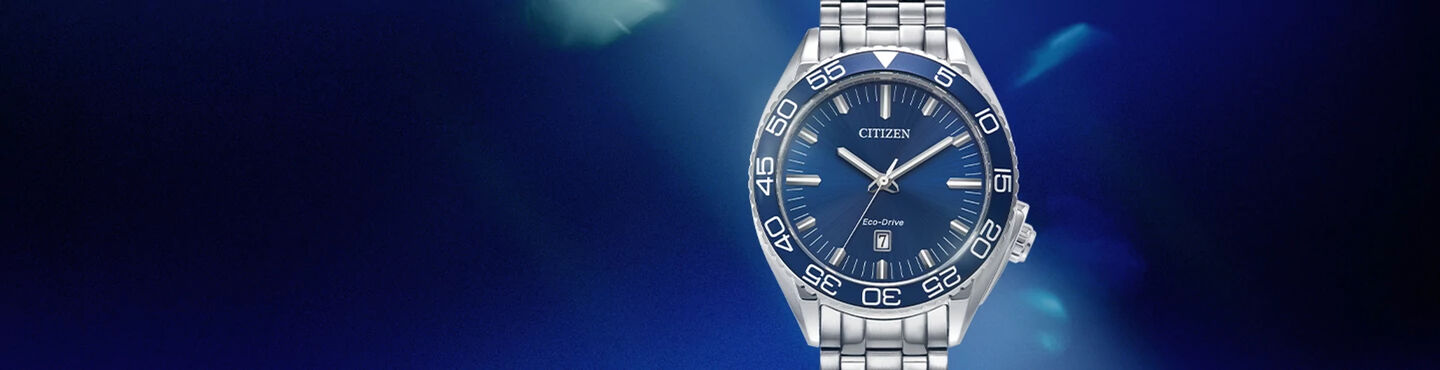 Shop Men's Sport Luxury watches. Banner image featuring model AW1770-53L.