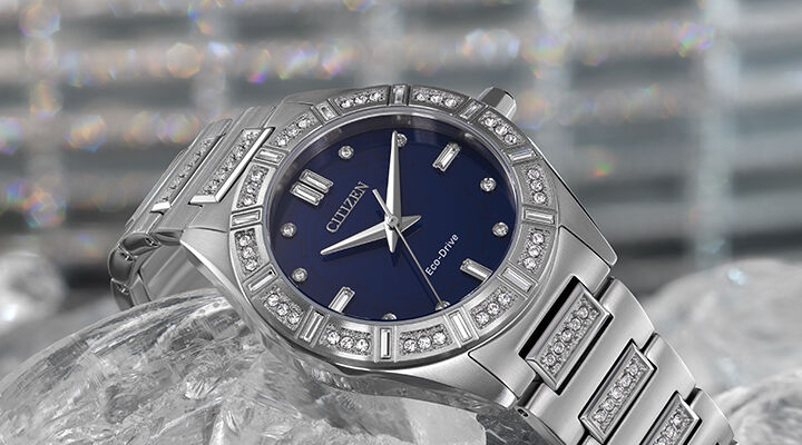 Women's Crystal watches, featuring Silhouette Crystal model EM1020-57L image.