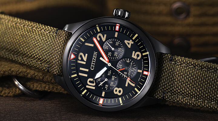 Men's military inspired watch image featuring the Garrison watch BU2055-16E