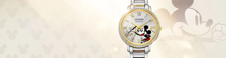 Mickey Mouse watch featuring image of Mickey Crystal FE7044-52W