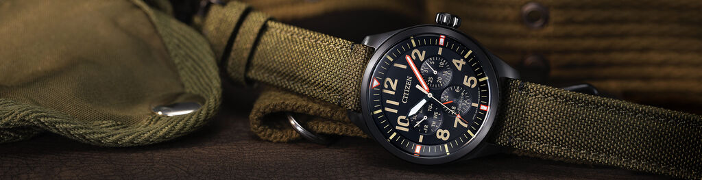 Men's military inspired watch image featuring the Garrison watch BU2055-16E