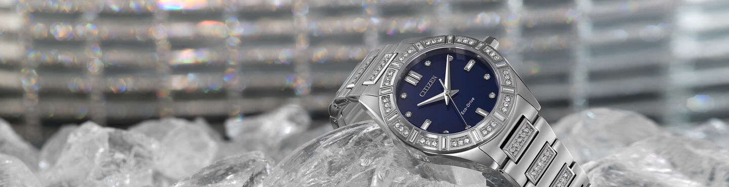 Women's Crystal watches, featuring Silhouette Crystal model EM1020-57L image.