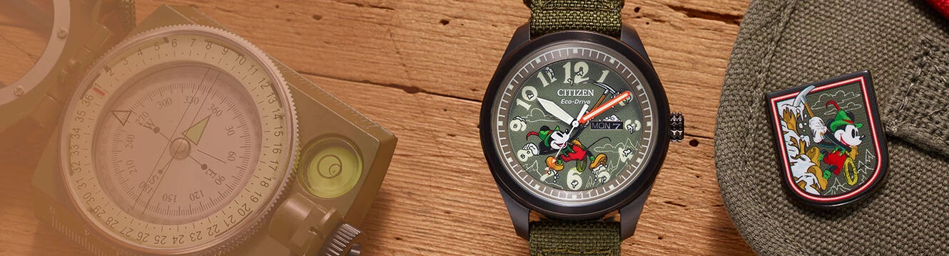Watch Sets; Featuring Alpine Mickey Mouse boxed set watch model AW0148-47W