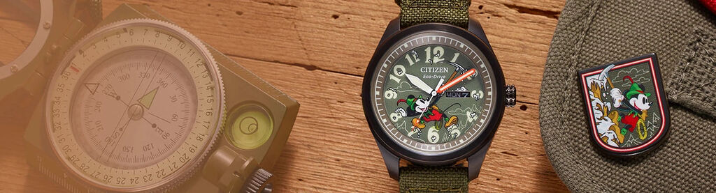 Watch Sets; Featuring Alpine Mickey Mouse boxed set watch model AW0148-47W