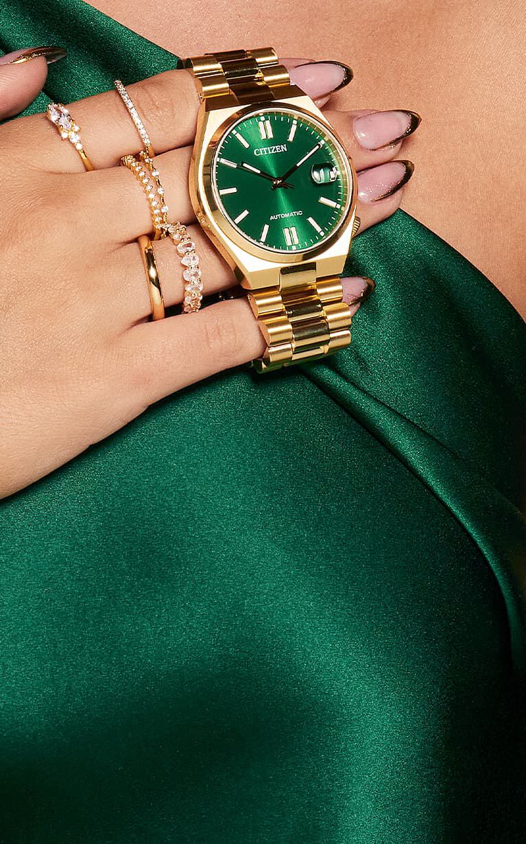 Featuring the TSUYOSA watch models NJ0152-51X