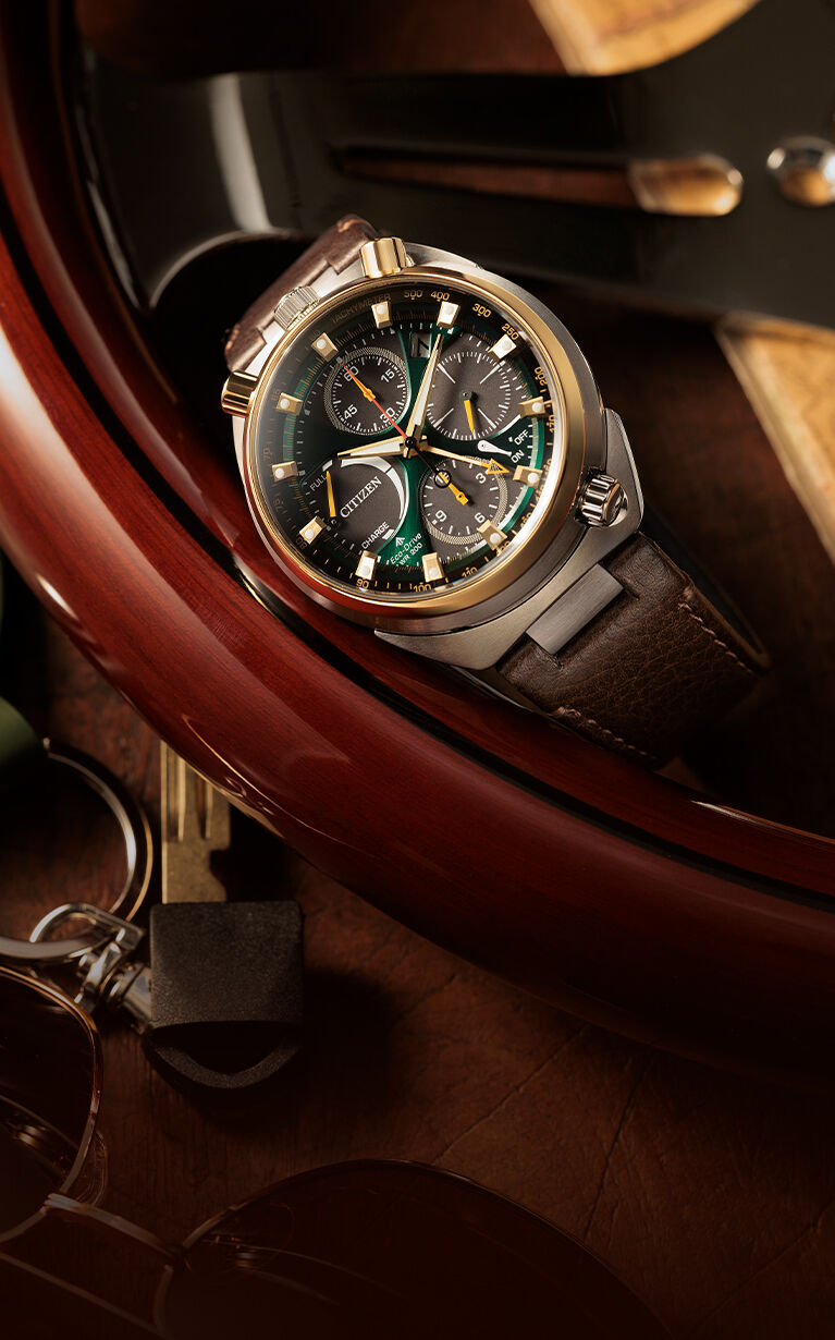 Montre pour Citizen Tsuno Chrono Eco-Drive, offerte dans les mod&egrave;les AV0104-06W