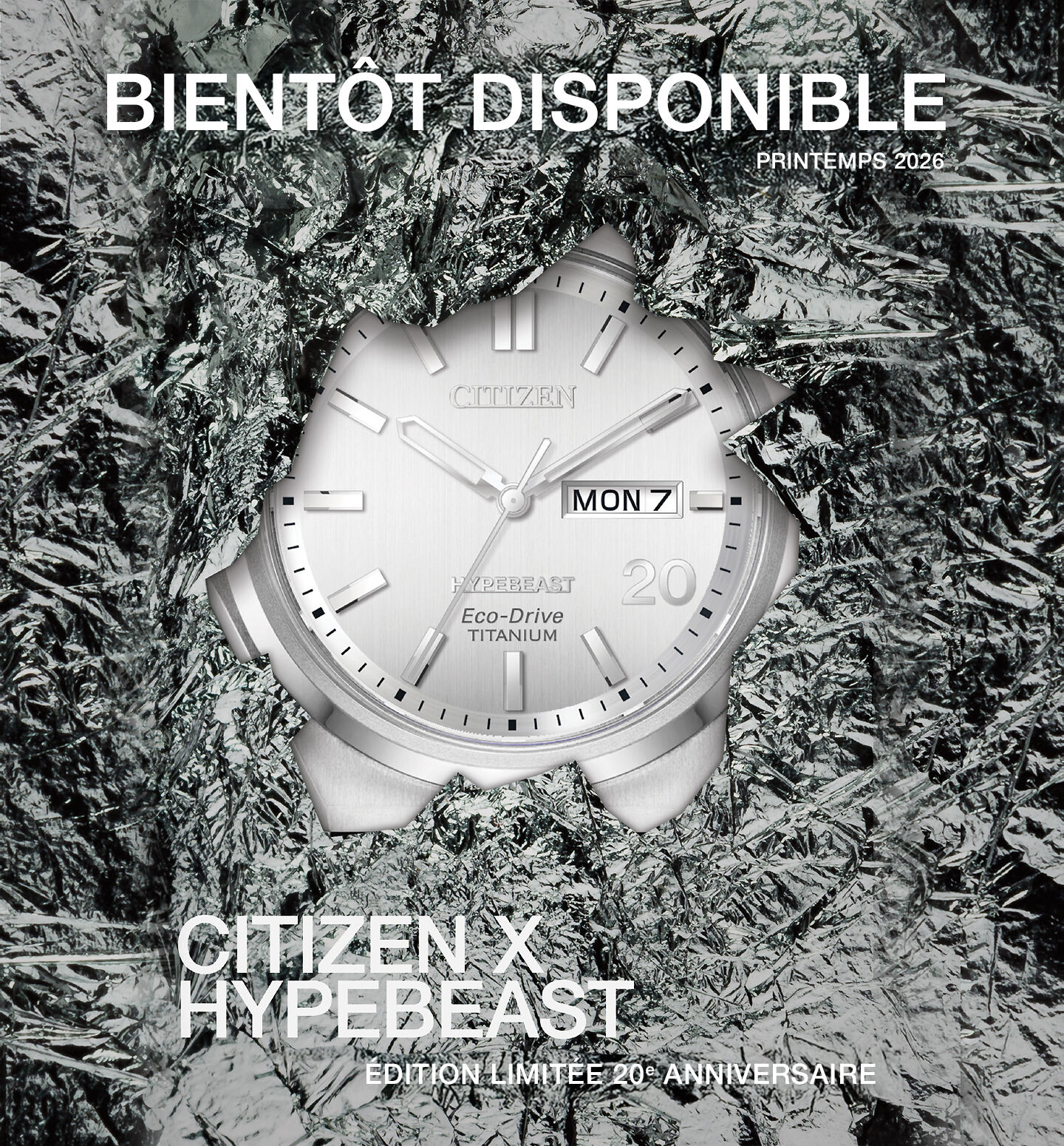 Bient&ocirc;t disponible : image teaser de la montre CITIZEN x Hypebeast Zenshin &eacute;dition limit&eacute;e 20e anniversaire