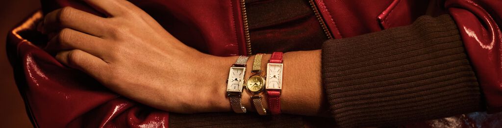 Featuring the Fio watch models EG7120-51A, EG7086-57P and EG7123-01A