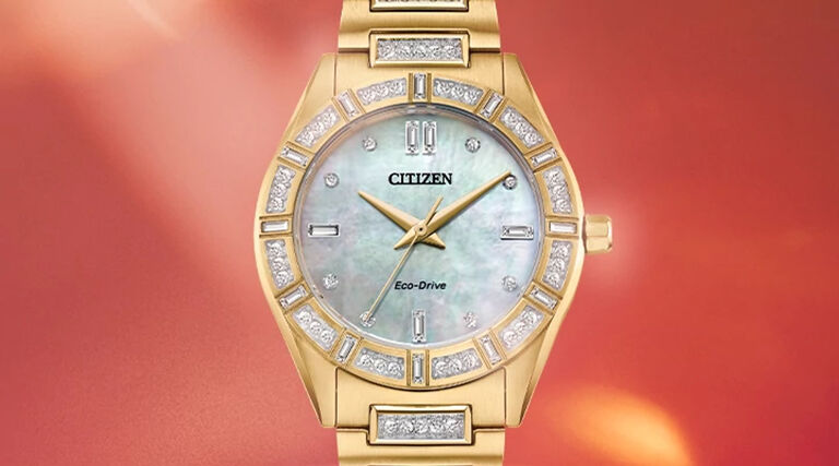 Featuring the Silhouette Crystal watch model EM1022-51D
