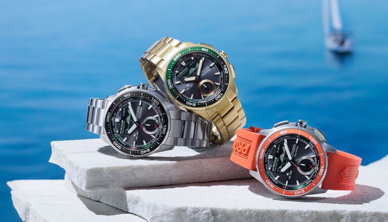 Featuring the Citizen Promaster WaveTracker watch modelsa JV3000-13E, JV3001-53E and JV3002-51E