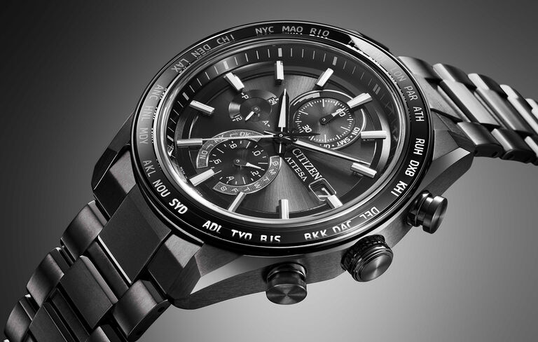 Featuring the ATTESA H800 Ring Sapphire Bezel watch model AT8294-59E