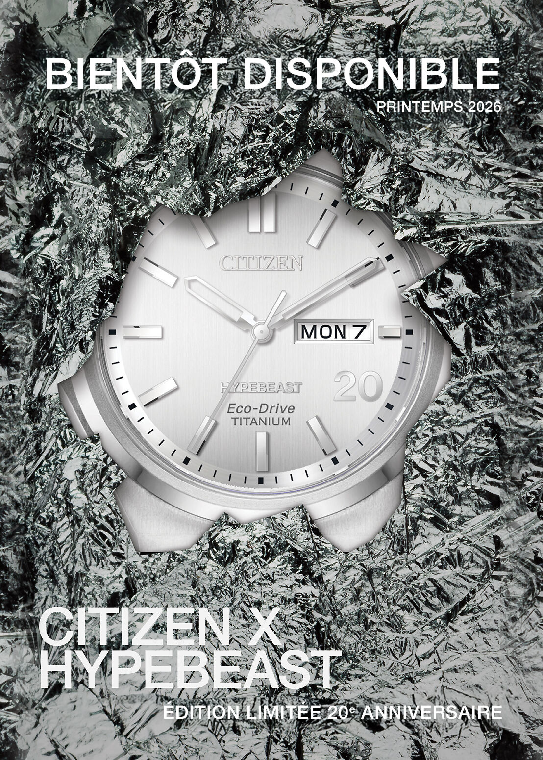Bient&ocirc;t disponible : image teaser de la montre CITIZEN x Hypebeast Zenshin &eacute;dition limit&eacute;e 20e anniversaire