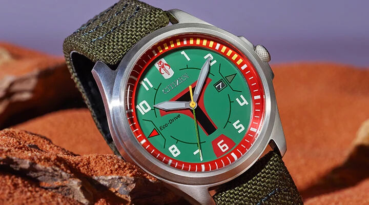 Featuring the Star Wars Boba Fett watch model AW1418-06W