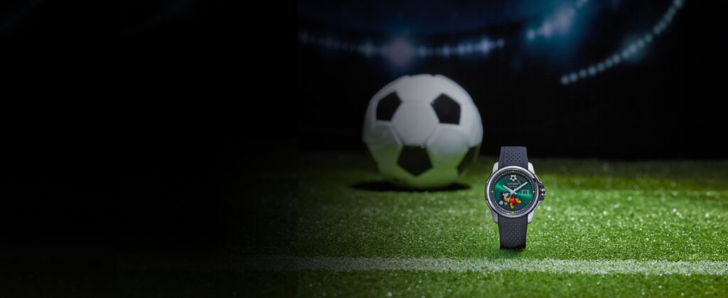 Featuring the Citizen Disney Goalie watch models AW1656-08W