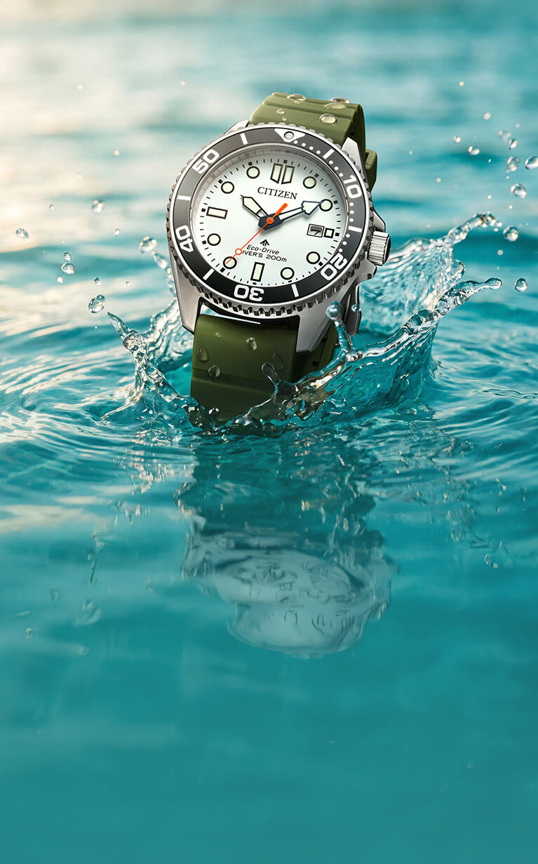 Men's Promaster Dive Eco-Drive watch featuring the Promaster Dive model BN0265-00A